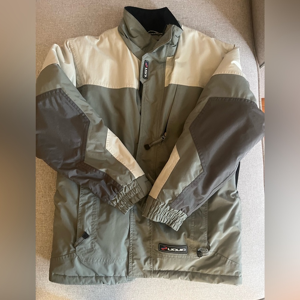 Men's Performance Jacket in Gray and Tan